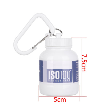 Mini Protein Powder Bottles with Keychain